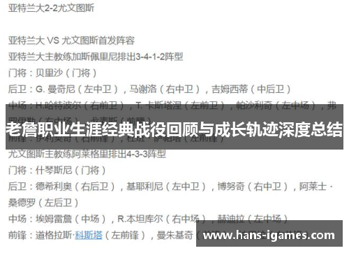 老詹职业生涯经典战役回顾与成长轨迹深度总结 老詹职业生涯经典战役回顾与成长轨迹深度总结
